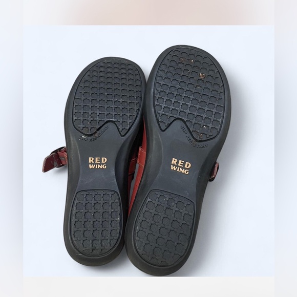 Vintage Red Wing Women's Red Mary Jane Shoes - Picture 4 of 5